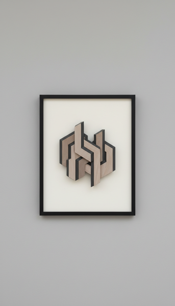 Sculptural Typography Print—Slate Black Frame